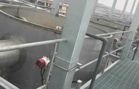 電磁流量計在上海老港處理廠運行